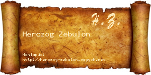 Herczog Zebulon névjegykártya
